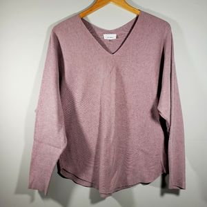 Women Size L Milano dusty rose color light sweater